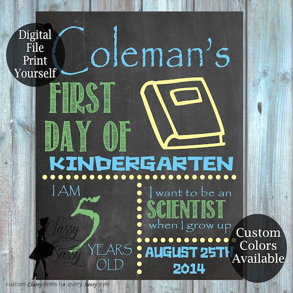 First Day Of School Chalkboard Sign 159