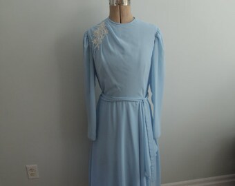 1960’s Blue Going Away Dress with Beaded Details