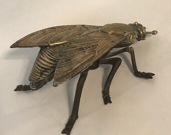 Vintage Brass Fly Ashtray