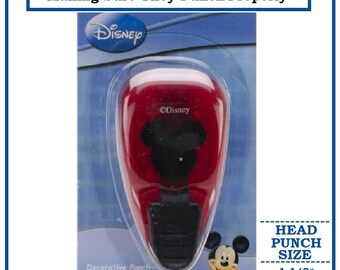 Paper Punch Mickey Mouse Head Paper Punch 1" X 1" Size Great For Cupcake Picks Or Kids Confetti Disney Punch