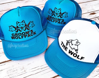Groomsman Trucker Hat | Wolfpack Trucker Hat | Bachelor TRUCKER Hats | Bachelor Party Hats | Team Groom Hats | Snapback Trucker Caps