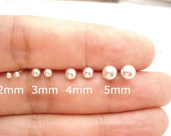 925 sterling silver Ball stud earrings...2mm, 3mm, 4mm, 5mm ball studs, Simple earrings, bridesmaid gift, Gift for her