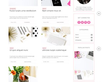 Free Installation - Responsive blogger template lifestyle fashion beauty food travel feminine blog theme -Daphne ( Free Installation )