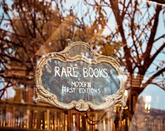 Paris Print, Paris Photograph, Paris Bookstore Fine Art Photograph, Literary Rustic Home Decor, Paris Decor, Book Lover - Rarities