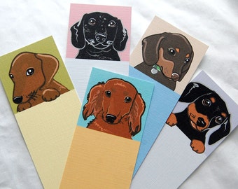 Dachshund Bookmarks - Eco-friendly Set of 5