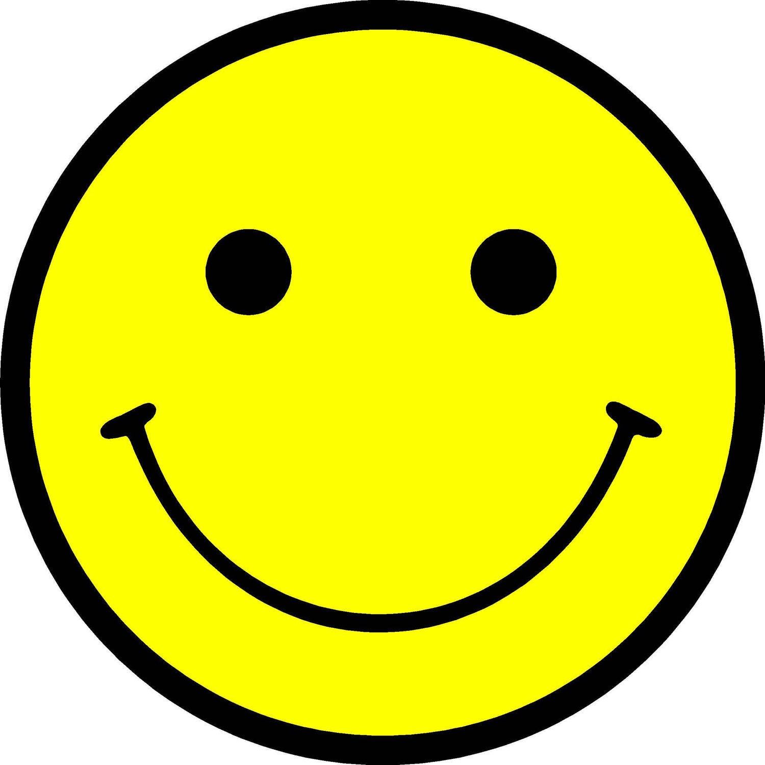 Smiley Face Vinyl Decal Sticker Adhesive In 4 Inch Size