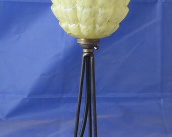 Wrought iron tripod table c 1950s