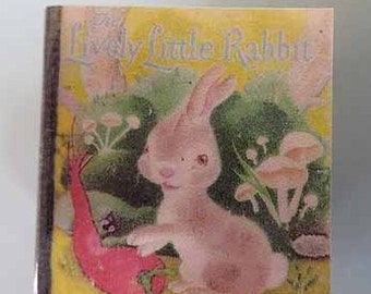Children's Book Lively Little Rabbit - dollhouse miniature 1:12 scale