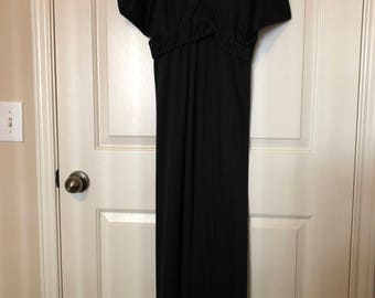 Unique Long Black Evening Vintage Dress