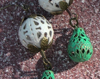 Vintage Style Metal Bead Earrings