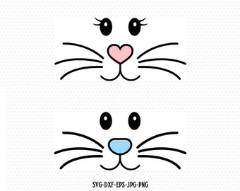 Download Easter bunny face | Etsy
