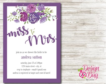 Wedding Shower Invite - Miss to Mrs.