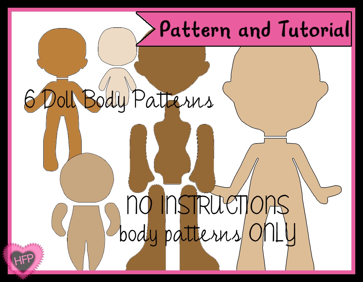 Pdf Free Printable Felt Doll Patterns