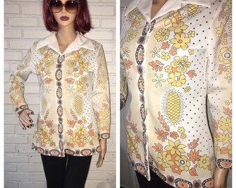 Vintage 70's Groovy Harvest Top