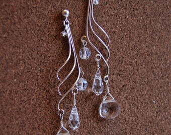 Tiered Crystal Earrings