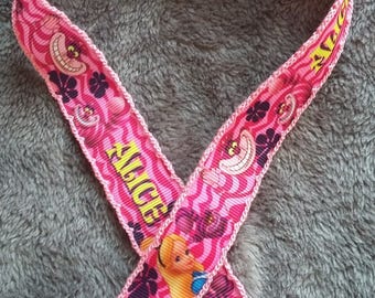 101 - Ribbon alice in Alice in Wonderland - grosgrain - 22 mm sold by 50 CM - in wonderland ribbon