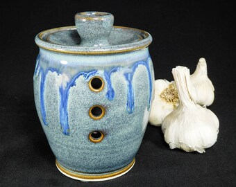 Jar For Garlic - Garlic Jar - Ceramic Garlic Jar - Garlic Keeper Jar - Garlic Keeper - Garlic Pottery Jar - Storage Garlic - In Stock