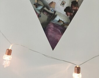 Large Bunting Classic Ladybird Book Page Bedtime