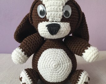 Handmade Crochet Dog, Amigurumi Dog, 2018 The Year of the Dog Gift, Handmade Dog Toy, Crochet Puppy, Stuffed Crochet dog, Birthday Gift, Dog