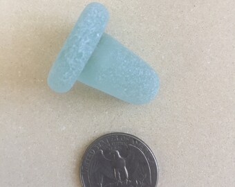 Rare, beautifully frosted sea glass bottle stopper