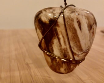 Petrified Wood Wire Wrapped Pendant