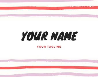 Custom YouTube Blog Web Banner - Handmade Design