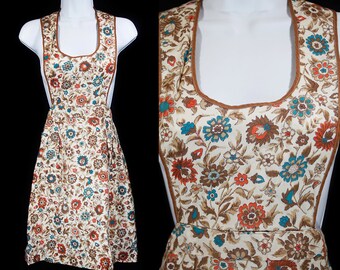 Vintage 60's Kid's/Youth Apron Floral Pattern