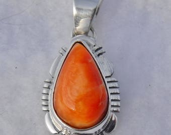 ORANGE SPINY OYSTER Pendant # 1105-w