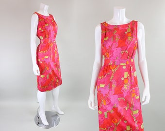 1960's Day Dress with Abstract Print
