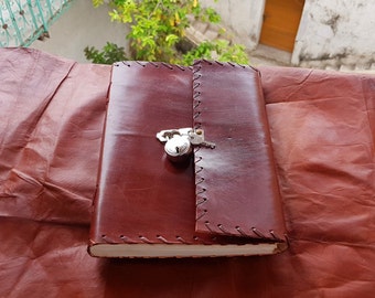50% OFF personalized leather journal lockable journal,blank vintage journal,vintagegift,handmade notebook sketchbook with lock and key