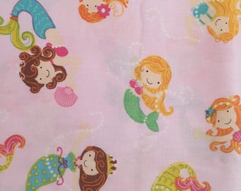 Mermaids Diving Divas By Timeless Treasures Fabric 1 7/8 Yard