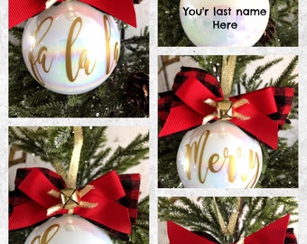 Christmas Ornament, Christmas Ornament Set, Christmas Tree Decorations, Personalized ornaments