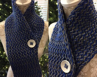 Blue and Gray Scarves