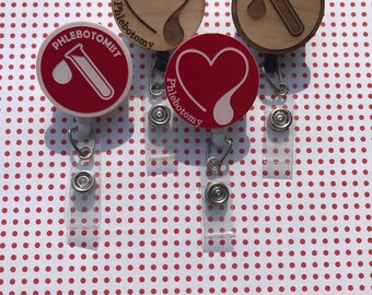 Phlebotomist Badge Holder w/ Reel
