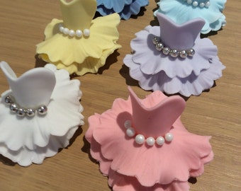 Ballerina cupcake toppers x 6