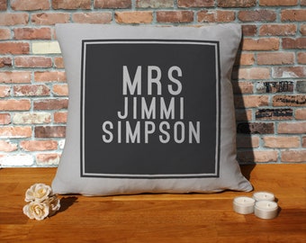 Jimmi Simpson Pillow Cushion - 16x16in - Grey