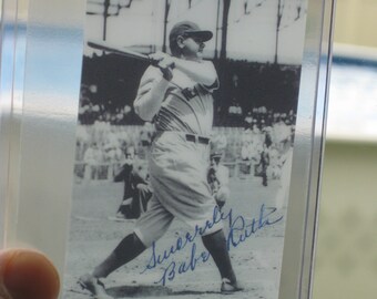 new just in babe ruth clear acetate card with autograph extremely limited