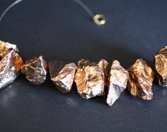 Bronze Rough Stone Necklace