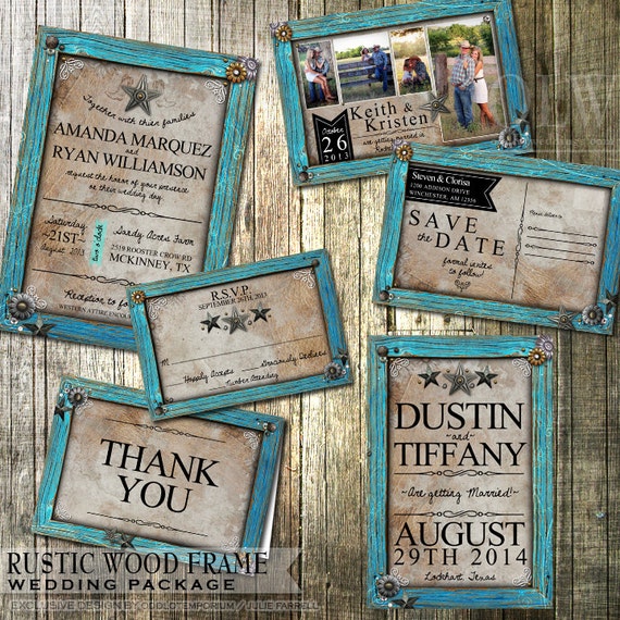 Rustic Wedding Reception Invitations 7