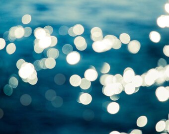 nautical print abstract print bokeh print abstract wall art photography decor beach abstract seascape nautical photo beach ocean navy teal