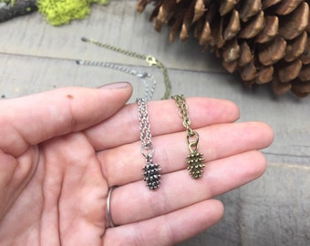 Pinecone necklace - nature necklace, nature lover gift, hiker necklace, camping gift, backpacking, outdoorsy gift under 20
