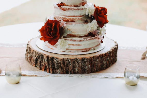 18 Inch Wedding Cake Stand Wood Slab Like This Item