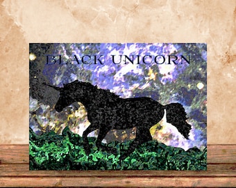 Black Unicorn - 5x7 HD Digital Print
