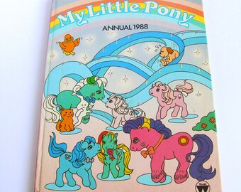 My Little Pony Annual 1988, Vintage Children's Story Book, Illustrated Colour Children's Fiction, Bedtime Story Classic Hardback Book