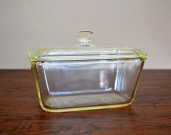 Glass Loaf Pan, Vintage Glasbake Covered Loaf Pan, Vintage Glassbake Baking Dish