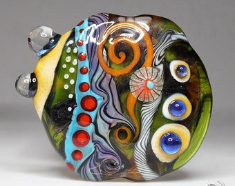 Handmade Lampwork Focal Bead OOAK