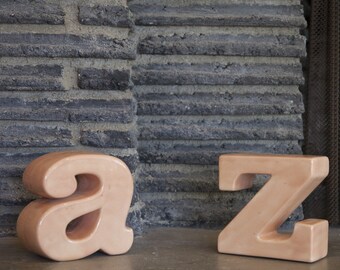 Pink Letter Figurines