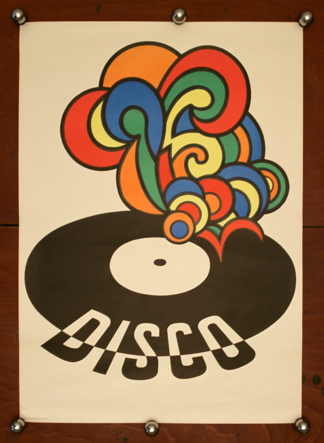 Mid Century Original GDR Vintage Disco Poster 1976 Original