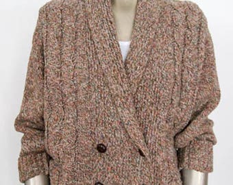 Vintage 1980s Shawl Collar Cardigan Sweater