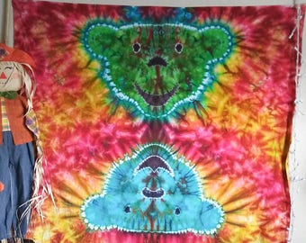 Tie Dye Tapestry "Grateful Bear"